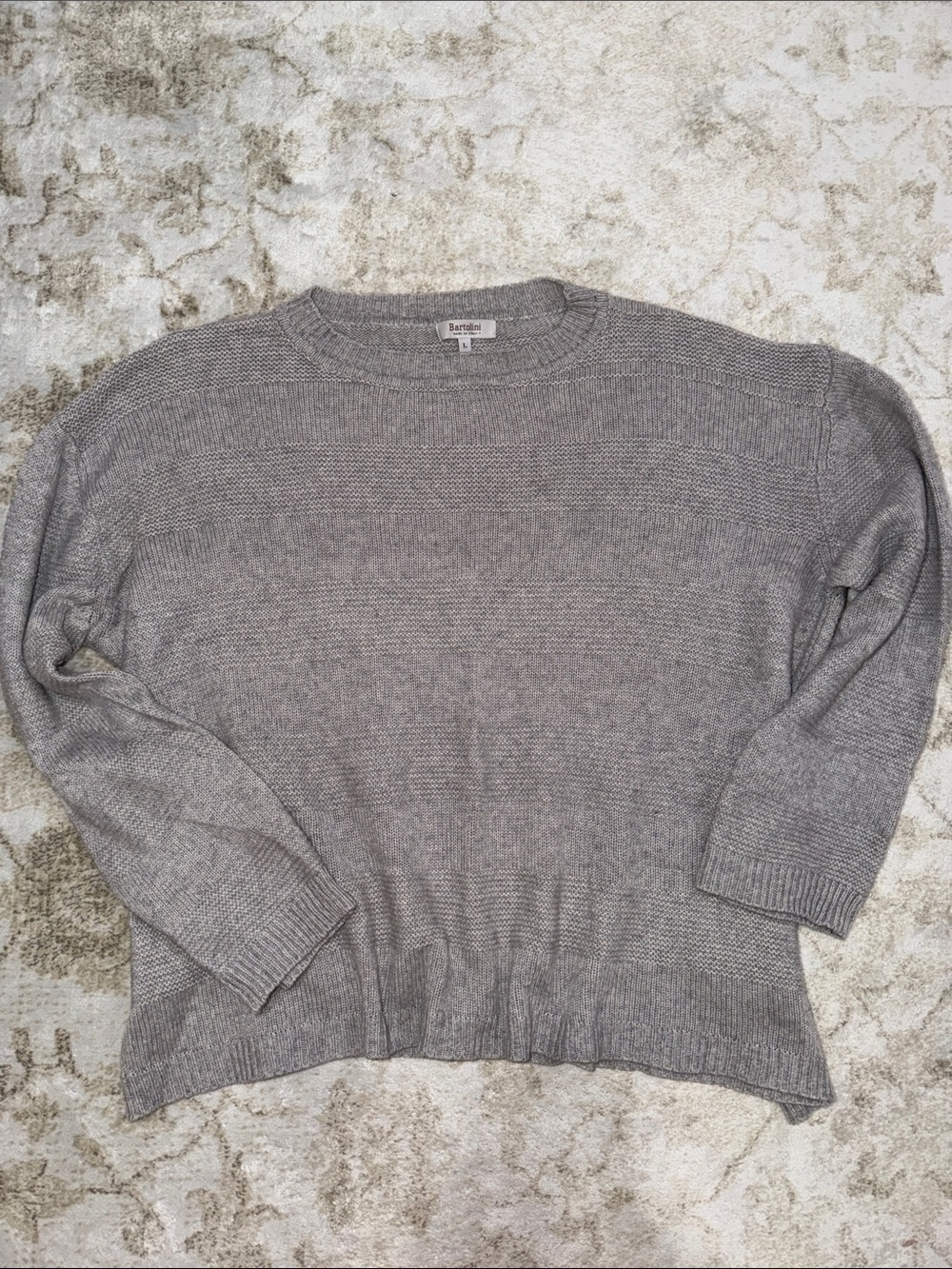 Bartolini Light Gray Crewneck Sweater